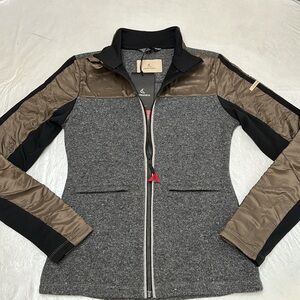 Capranea ZIP FRONT SWEATER Taupe/Gray